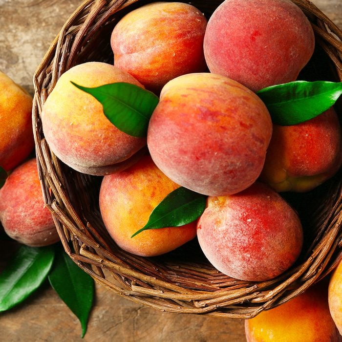 peaches basket